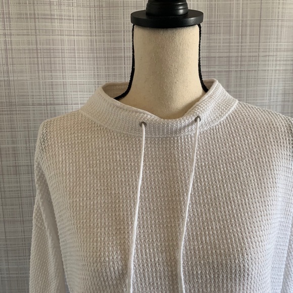 Eileen Fisher White Sweater with String in Front Beachy - Picture 3 of 8